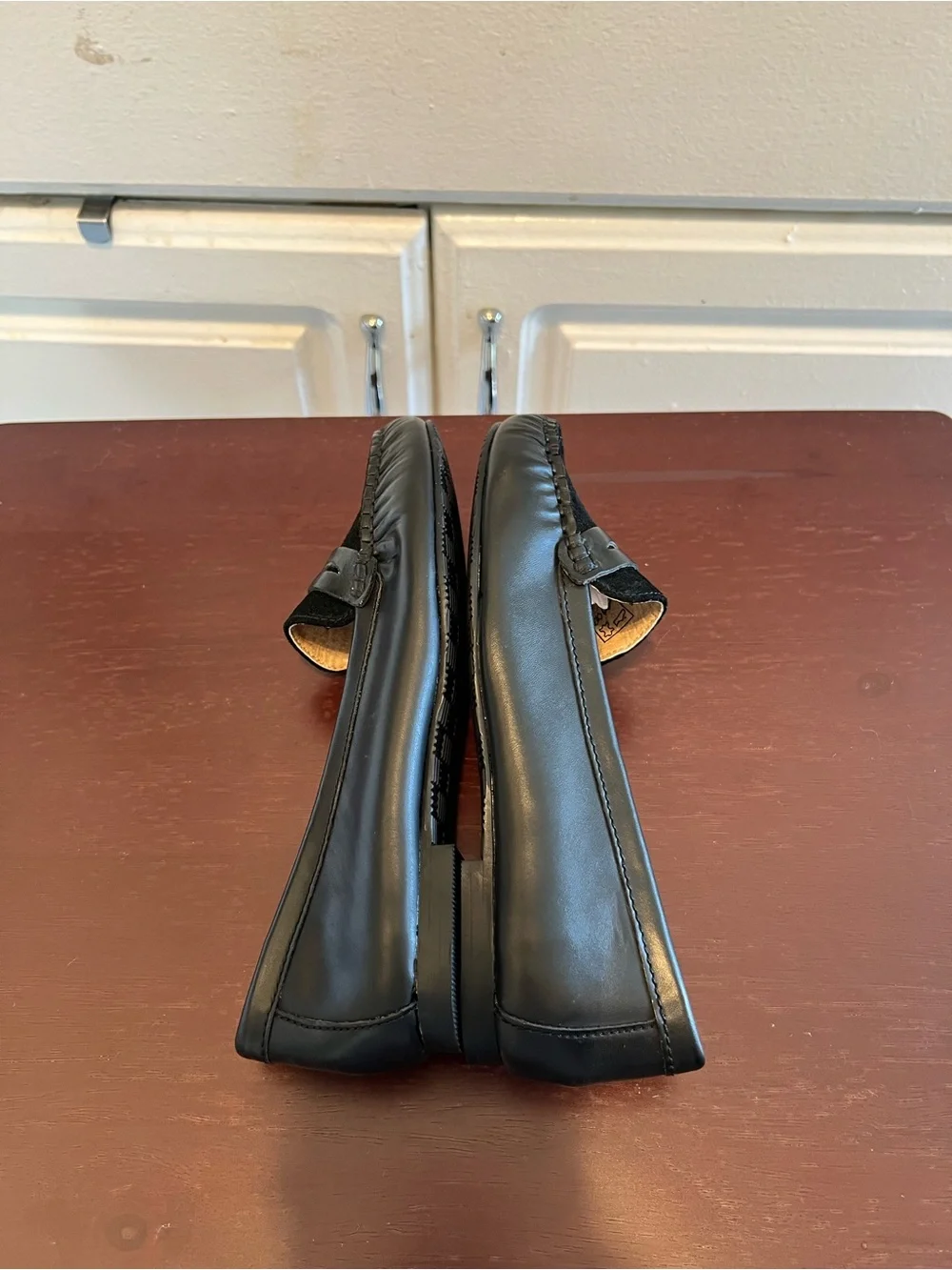 Lands' End Black Loafers Flat Slip-On Size 6.5